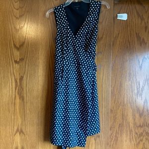Banana Republic Navy/White Polka Dot Wrap Dress, size 2